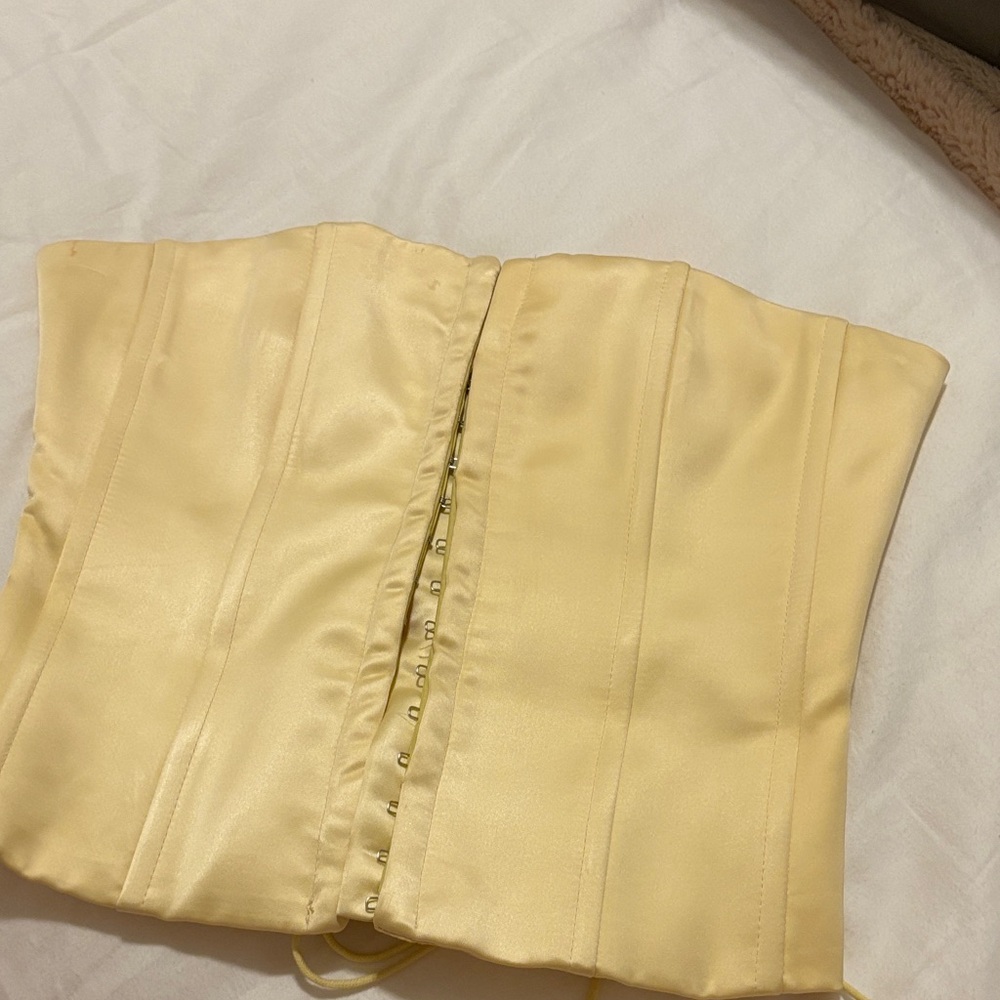 Elegant yellow Corset Top